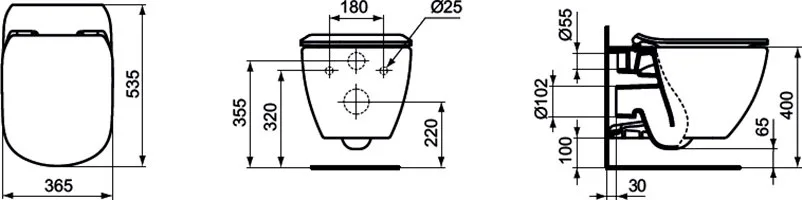 Унитаз подвесной Ideal Standard Tesi TT00001 Sancos — официальный сайт