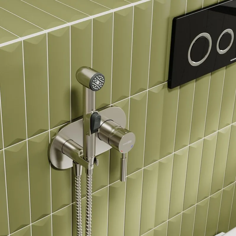 Гигиенический душ Wasserkraft Wern 4238 со смесителем, С ВНУТРЕННЕЙ ЧАСТЬЮ, никель Sancos — официальный сайт