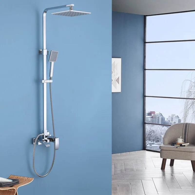 Душевая стойка Abber Wasserfall AF8616, хром Sancos — официальный сайт