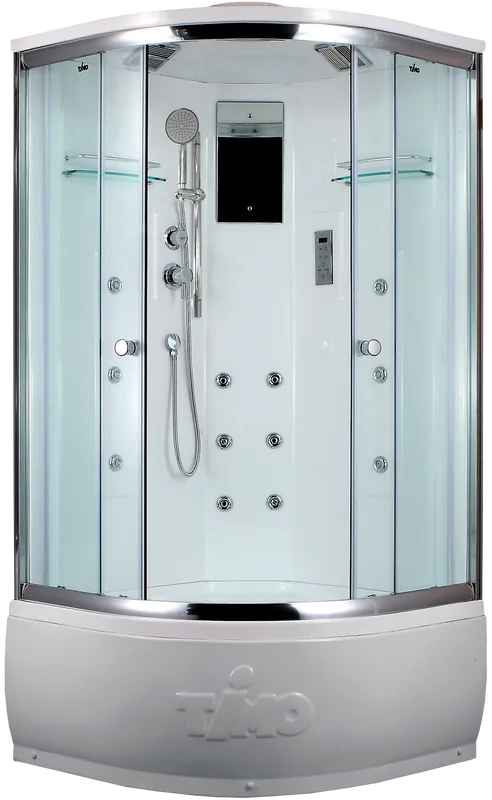 Душевая кабина Timo Lux T-7700, с высоким поддоном, с сиденьем Sancos — официальный сайт