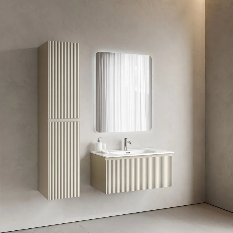 Тумба под раковину Sancos Snob R 1.0 90 подвесная Beige soft (капучино), SNR1.090CE Sancos — официальный сайт