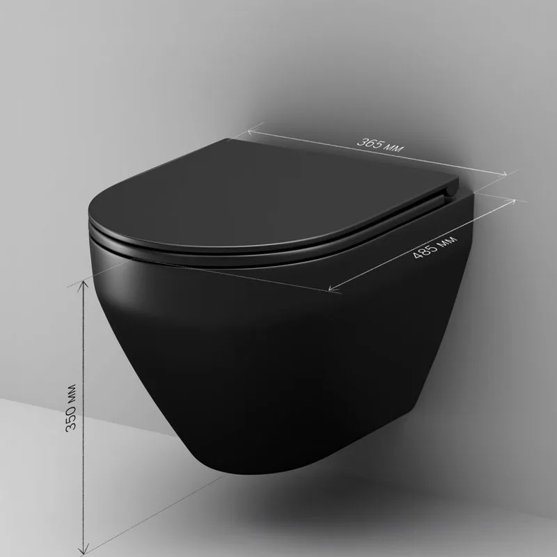 Унитаз подвесной AM.PM Spirit V2.0 FlashClean матовый черный Sancos — официальный сайт