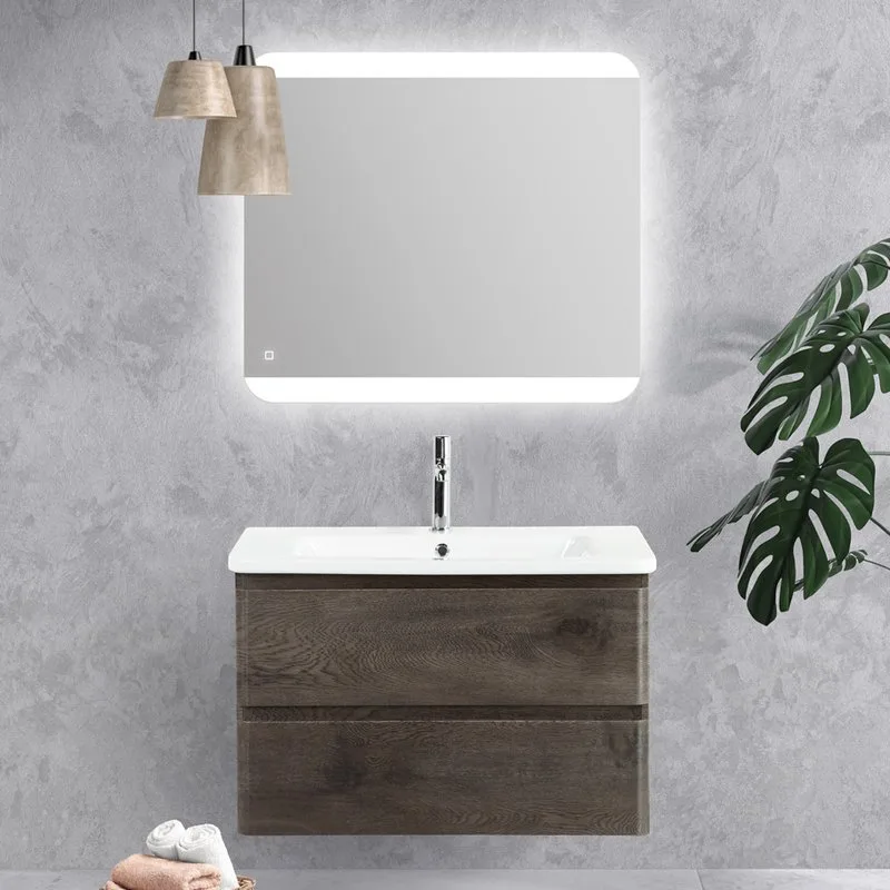 Тумба под раковину без столешницы BelBagno Albano-Cer 80 подвесная, robere nature grigio Sancos — официальный сайт
