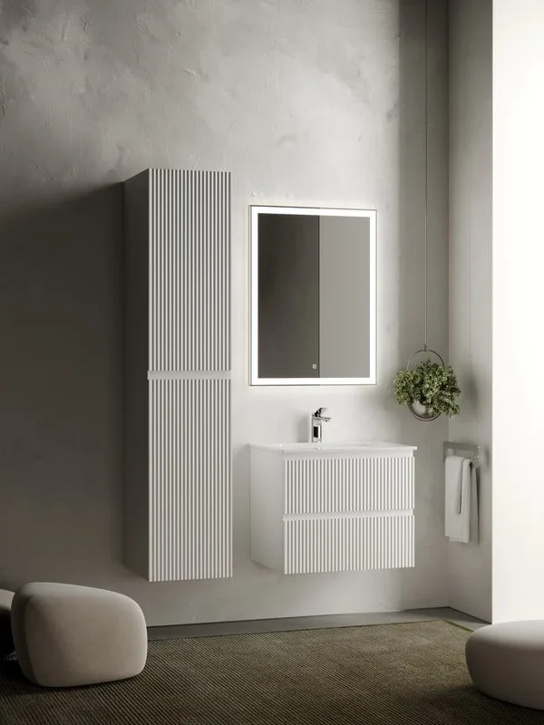 Шкаф-пенал для ванной Sancos Snob R 35 см, универсальный, Bianco (белый) Sancos — официальный сайт