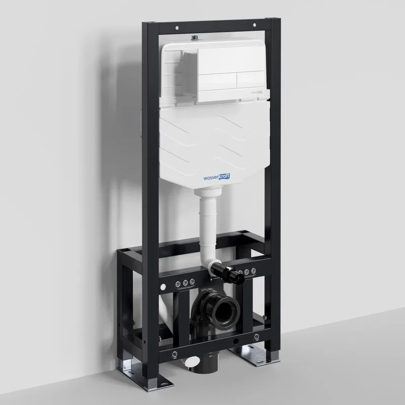 Система инсталляции для унитазов Wasserkraft Dill 61TLT.010.ME.WM04, с кнопкой смыва матовой белой Sancos — официальный сайт