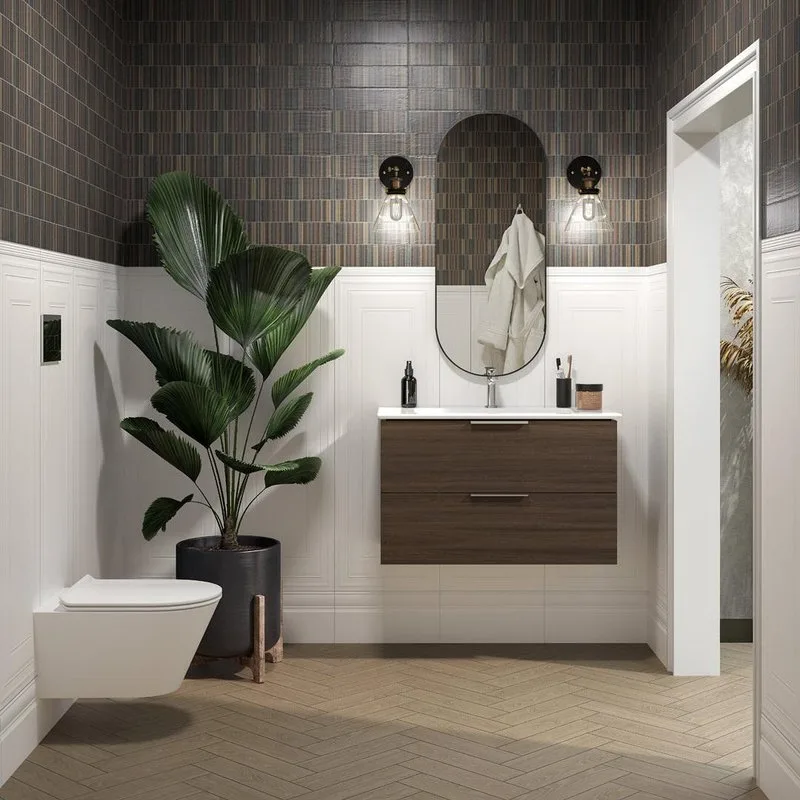 Тумба под раковину без столешницы KERAMA MARAZZI Piano 85 подвесная, дымчатый вяз Sancos — официальный сайт