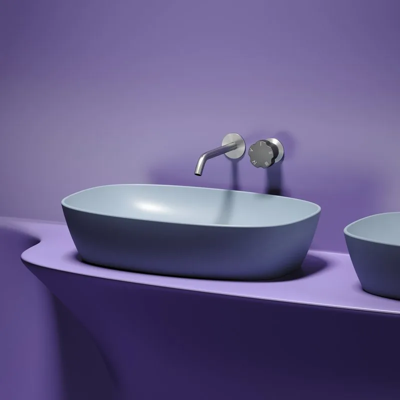 Накладная раковина Ceramicanova Element CN6049MHL серо-голубая матовая Sancos — официальный сайт