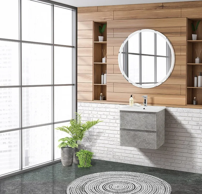 Тумба под раковину без столешницы BelBagno Albano-Cer 50 подвесная, cemento verona grigio Sancos — официальный сайт