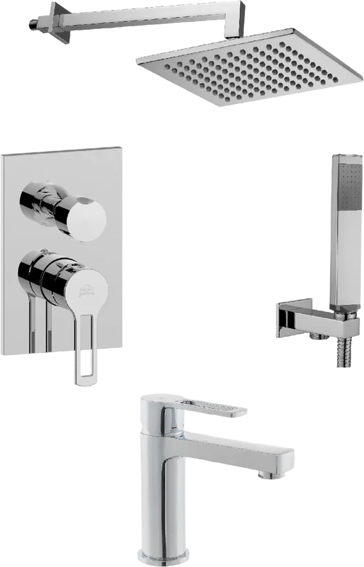 Комплект для ванной Paffoni Ringo KITRIN018CR071KING С ВНУТРЕННЕЙ ЧАСТЬЮ, верхний душ 30 см, хром Sancos — официальный сайт