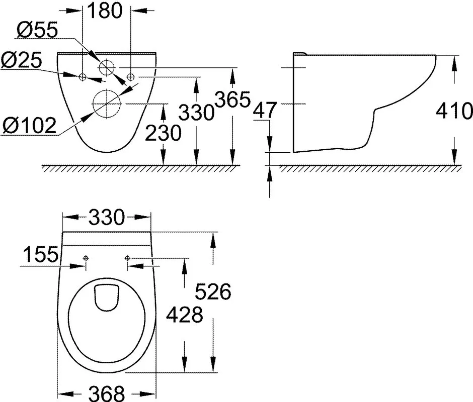 Унитаз подвесной Grohe Bau Ceramic 39491000 Sancos — официальный сайт