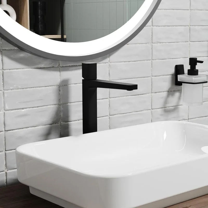 Смеситель для раковины Wasserkraft Nuthe 9103H черный soft-touch Sancos — официальный сайт