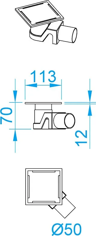 Душевой трап RGW Shower Drain SDR-13, 11х11 см, хром Sancos — официальный сайт