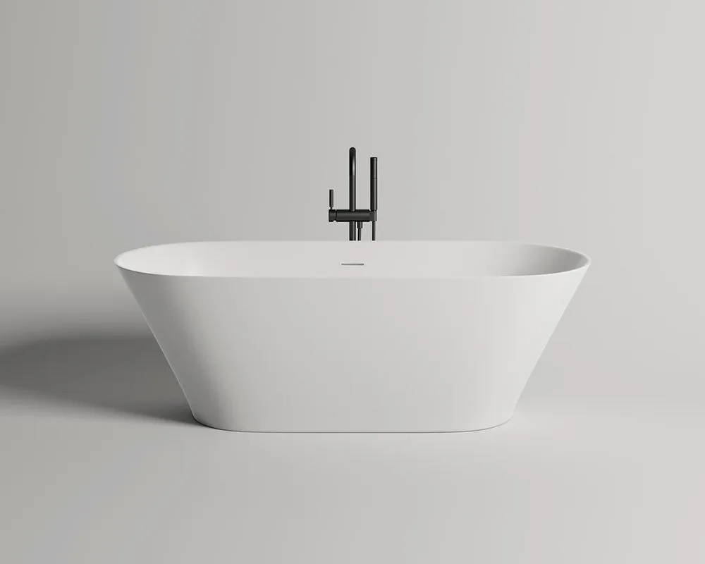 Ванна из искусственного камня Salini Mona S-Stone 180x80 см, отдельностоящая, матовая белая, овальна Sancos — официальный сайт