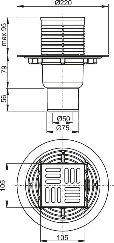 Душевой трап AlcaPlast APV 2311 Sancos — официальный сайт