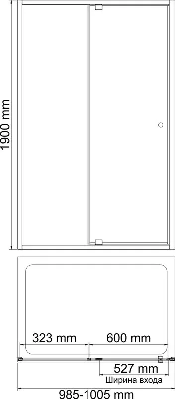 Душевая дверь в нишу Wasserkraft Aula 11P12 100 см Sancos — официальный сайт