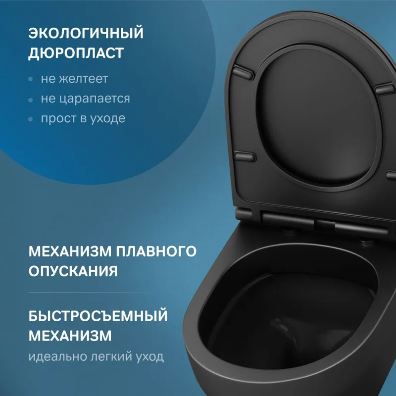 Унитаз подвесной AM.PM Spirit V2.0 FlashClean матовый черный Sancos — официальный сайт