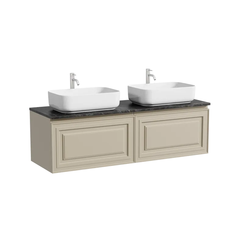 Тумба с раковиной Sancos Very 140 beige soft, столешница черный мрамор TT140A1X, раковина CN5043 Sancos — официальный сайт