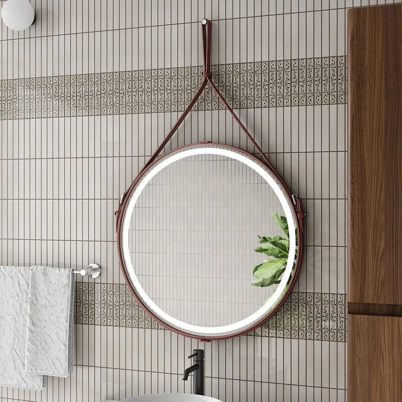 Зеркало круглое Art&Max Milan 65 коричневый ремень Sancos — официальный сайт