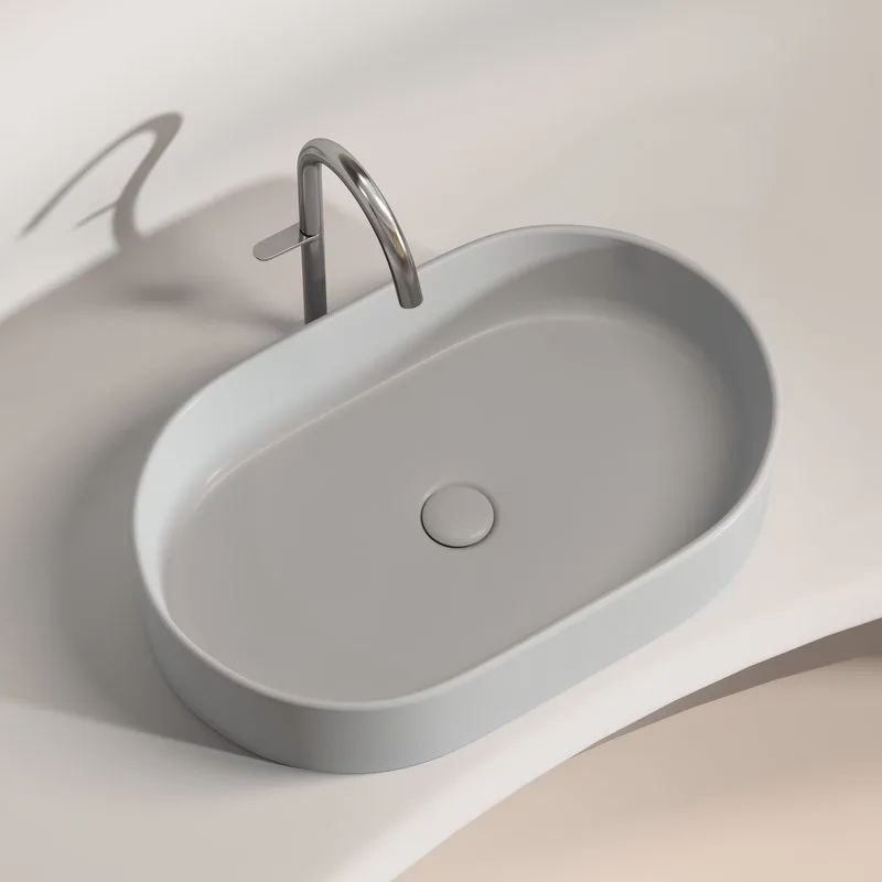 Накладная раковина Ceramicanova Element CN6048MSG серая матовая Sancos — официальный сайт