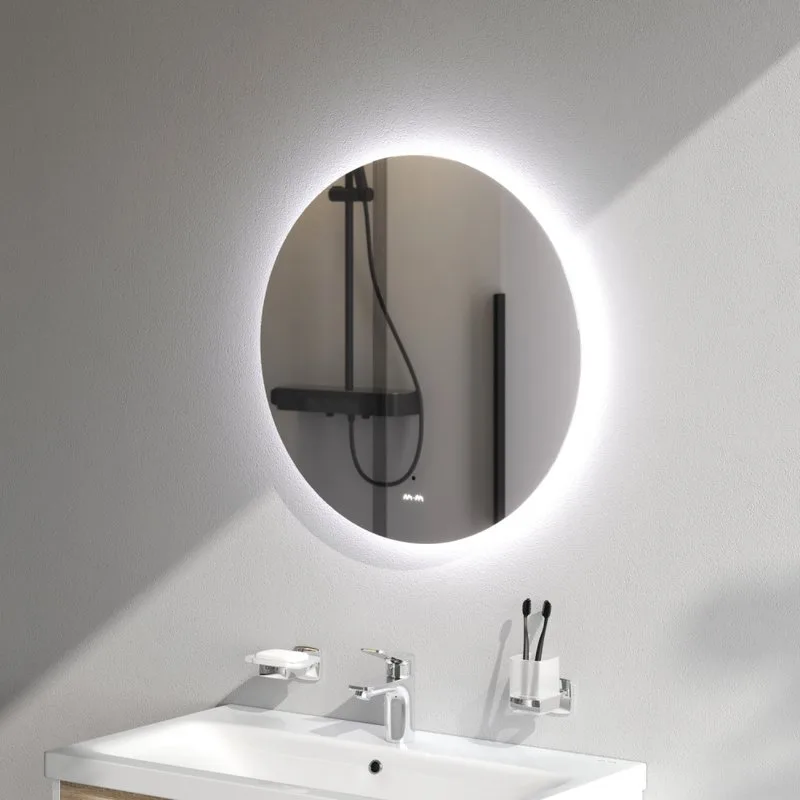 Зеркало круглое AM.PM X-Joy M85MOX40601S 60x60 с подсветкой Sancos — официальный сайт