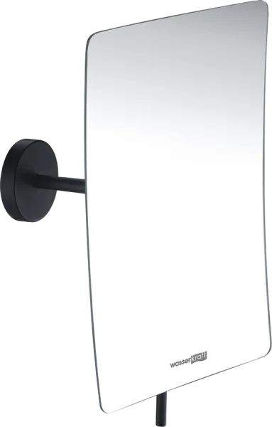Косметическое зеркало Wasserkraft K-1001Black без подсветки, поворотное, черное матовое