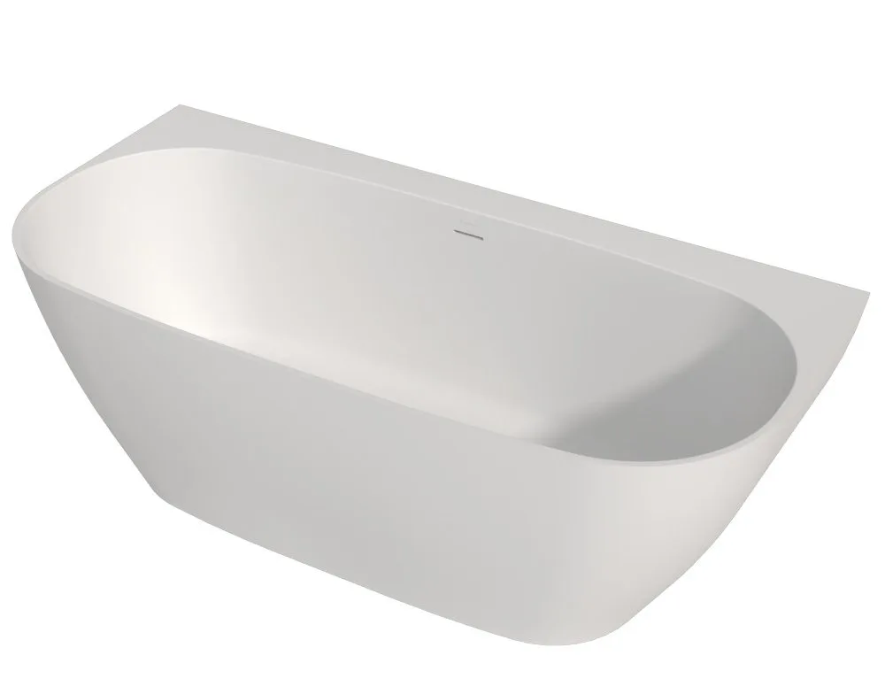 Ванна из искусственного камня WHITECROSS Make 170x80 см, пристенная, матовая белая, со сливом-перели Sancos — официальный сайт