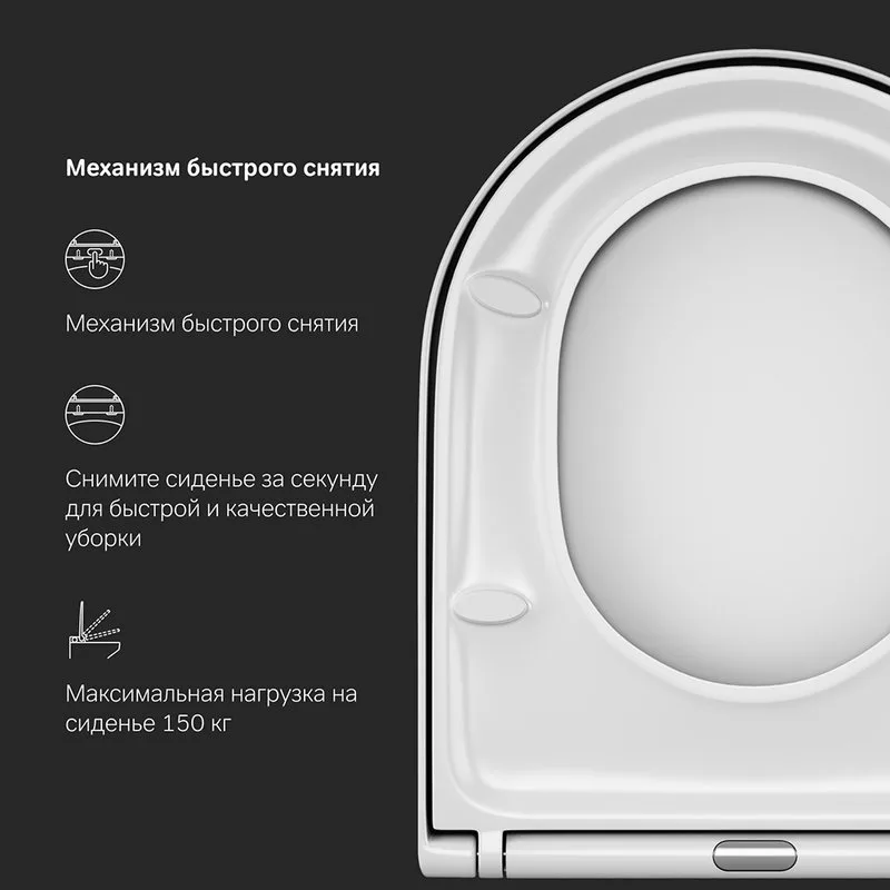 Крышка-сиденье AM.PM Spirit V2.0 C707858WH с микролифтом Sancos — официальный сайт