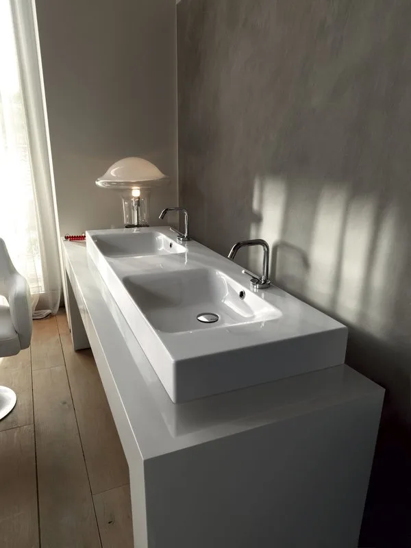 Раковина Kerasan Cento 3536 140 см, двойная Sancos — официальный сайт