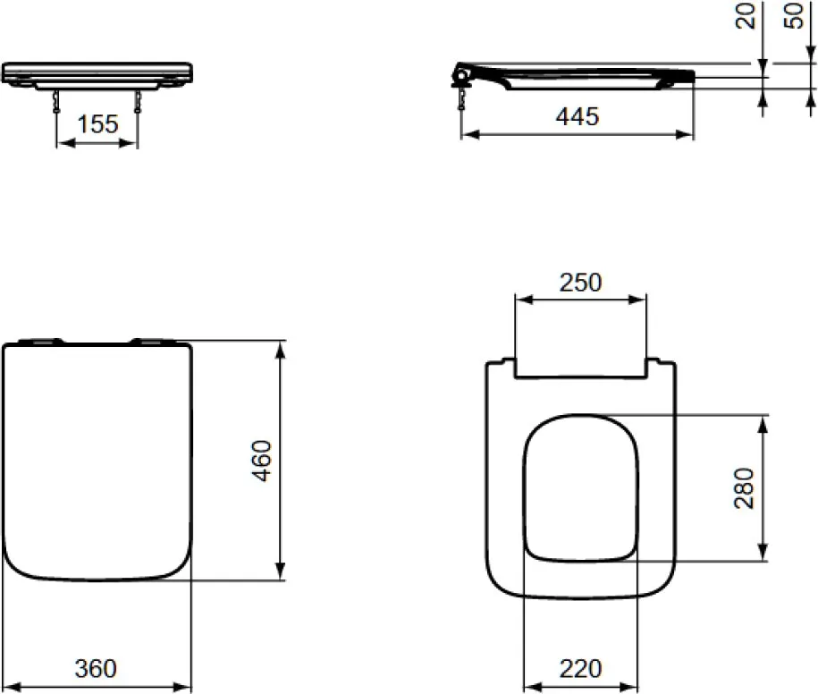 Унитаз подвесной Ideal Standard BLEND CUBE T368601 Sancos — официальный сайт