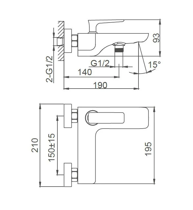 Смеситель для ванны с душем Wonzon & Woghand Shark WW-483101-CR, хром Sancos — официальный сайт