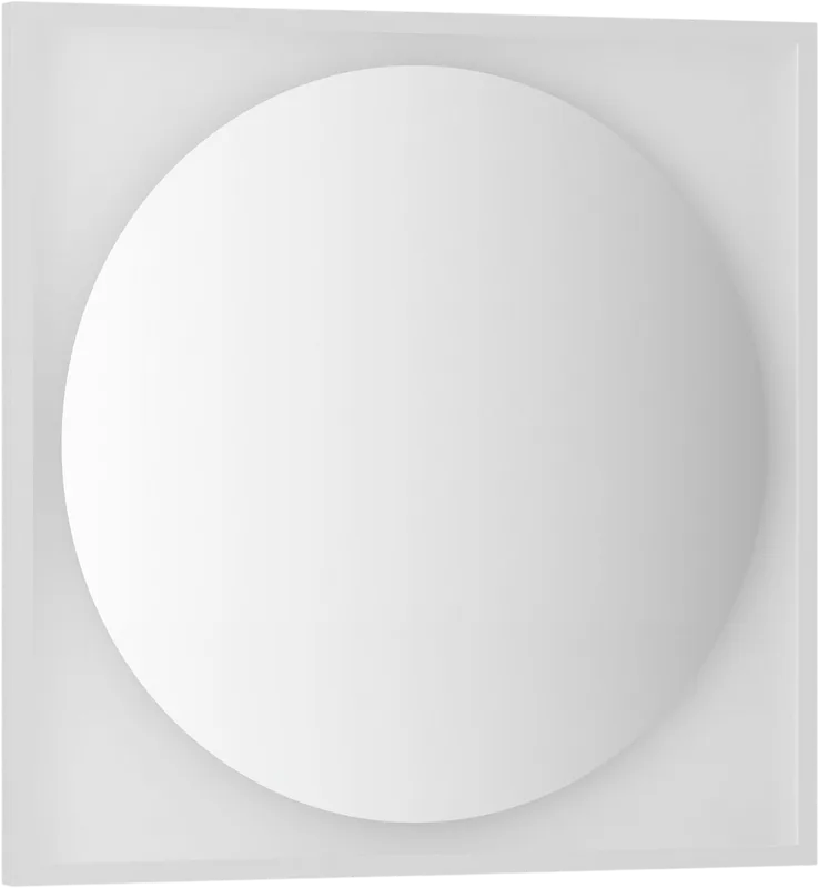 Зеркало Defesto Eclipse DF2227 70х70 белая рама, с LED-подсветкой
