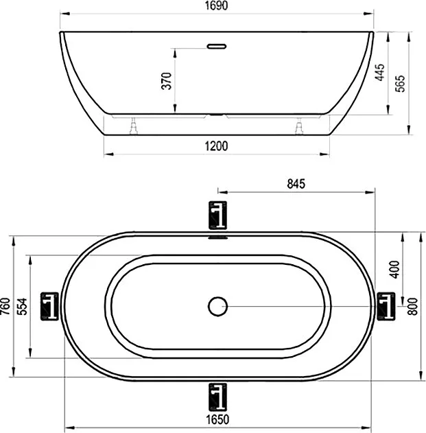 Акриловая ванна Ravak Freedom O 170x80 см, отдельностоящая, белая, овальная, на ножках Sancos — официальный сайт