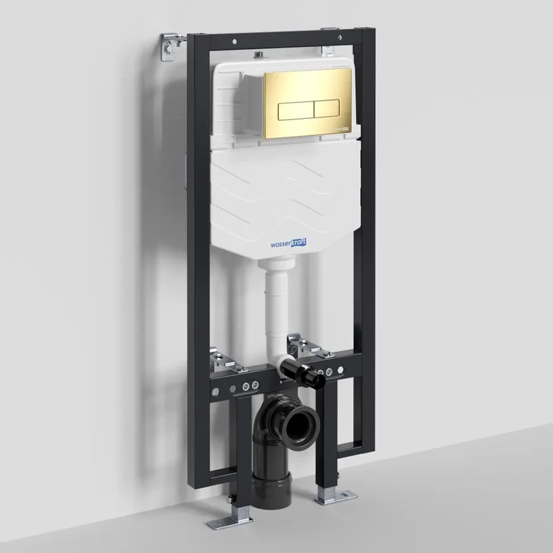 Система инсталляции для унитазов Wasserkraft Vils 56TLT.010.ME.PG03, с кнопкой смыва золото Sancos — официальный сайт
