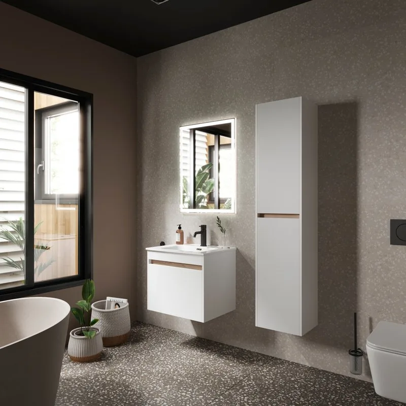 Тумба с раковиной Sancos Smart 60 см белый глянец Sancos — официальный сайт