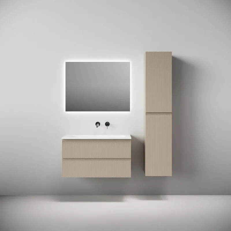 Тумба с раковиной Sancos Snob T 90 подвесная, beige soft, раковина СN7019wx Sancos — официальный сайт
