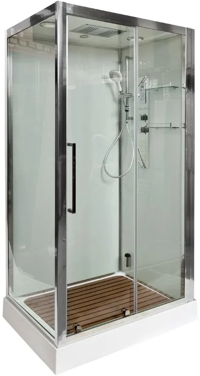Душевая кабина DTO Z120 KERAVA 120х90, с паром, профиль хром, стекло прозрачное Sancos — официальный сайт