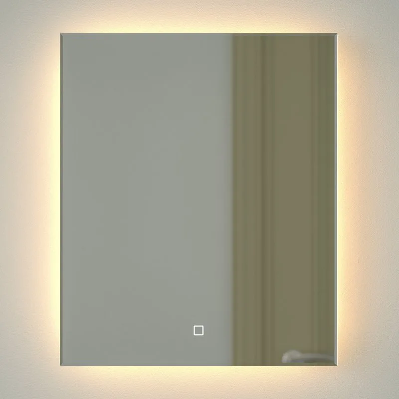 Зеркало Defesto Glow DF 2513S 50х60 с LED-подсветкой, 3000 K, сенсорный выключатель