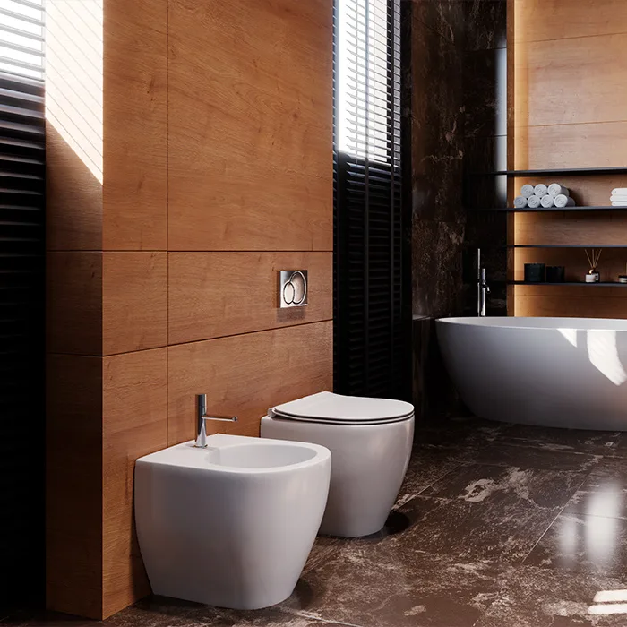 Биде напольное Kerasan Flo 312701 Sancos — официальный сайт