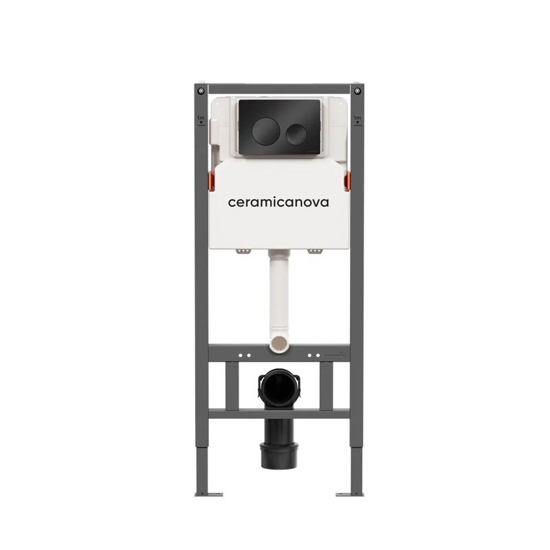 Система инсталляции для унитазов Ceramicanova Balance CN121001MB, кнопка Circle матовый черный Sancos — официальный сайт