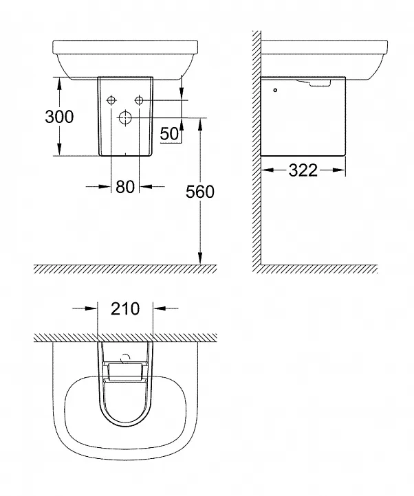 Полупьедестал Grohe Euro Ceramic 39201000 Sancos — официальный сайт