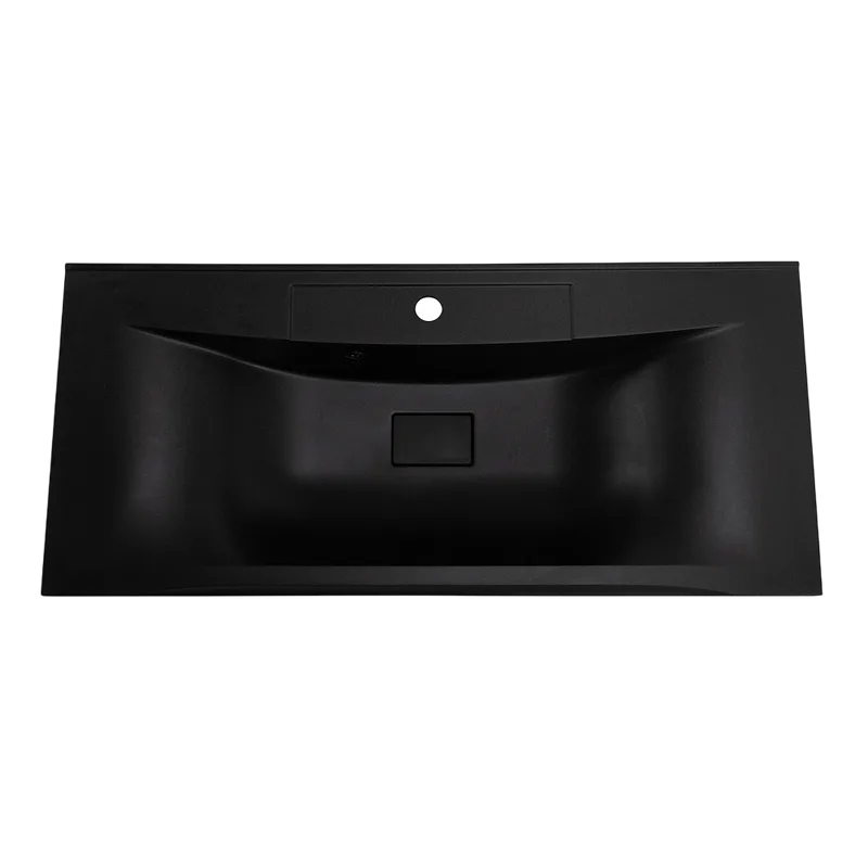 Мебельная раковина BelBagno BB1000/445-LV-ART-PR-NERO черная матовая Sancos — официальный сайт