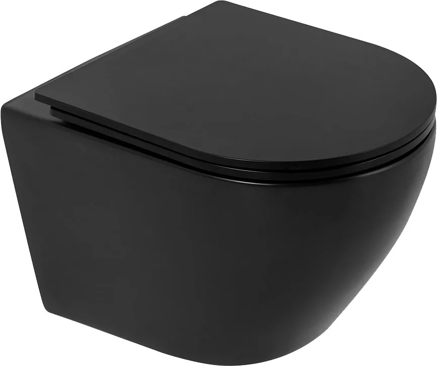 Чаша для унитаза подвесного BelBagno Colorato BB062CHR-MB матовая черная Sancos — официальный сайт