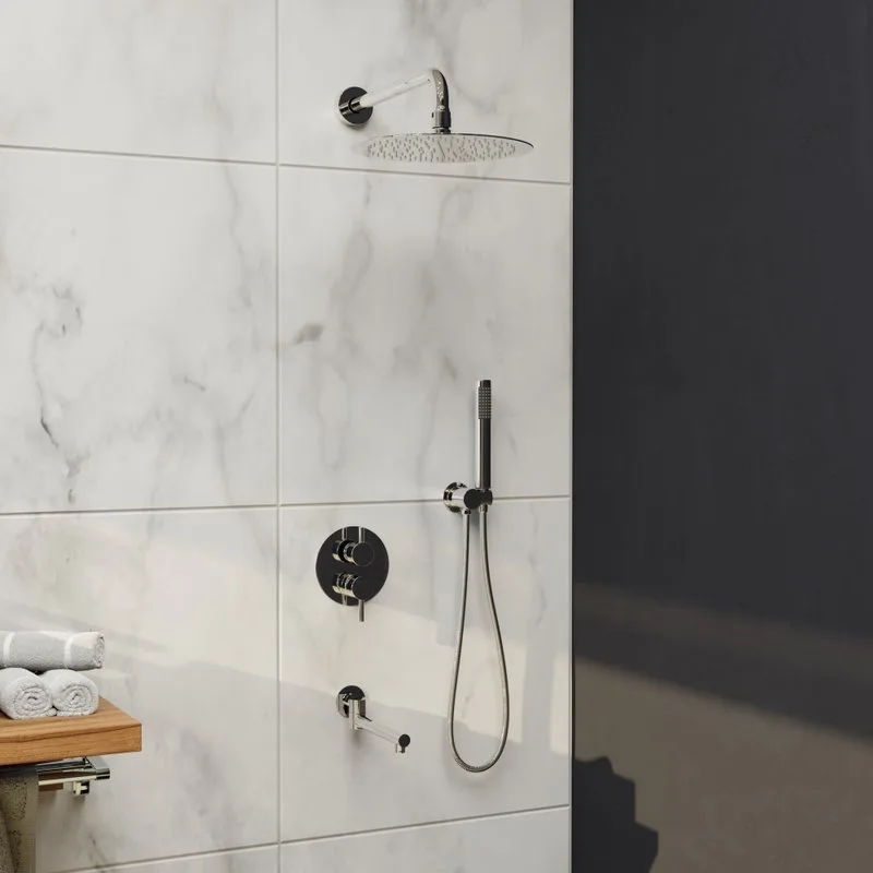 Душевой комплект RGW Shower Panels SP-55, С ВНУТРЕННЕЙ ЧАСТЬЮ, хром Sancos — официальный сайт