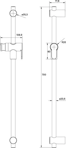 Душевая штанга IDDIS Ray RAY70W0i17 белая матовая Sancos — Оригинал
