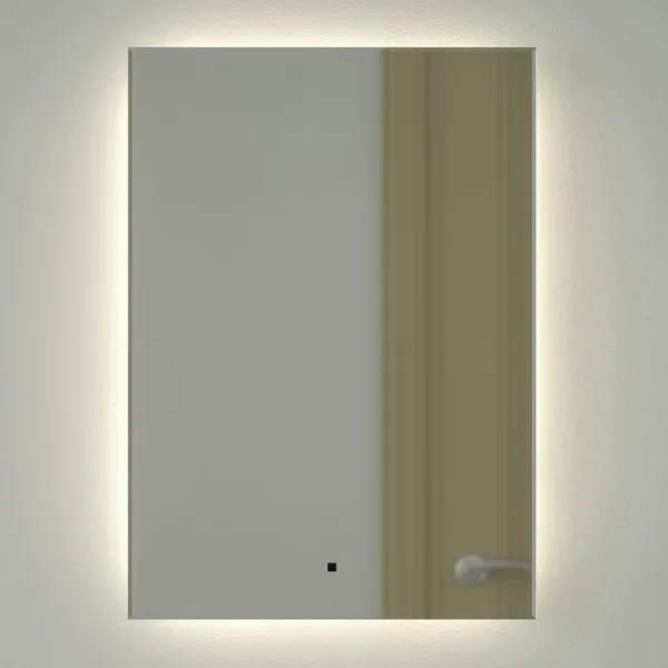 Зеркало Defesto Glow DF 2504R 50х70 с LED-подсветкой, 4 500 K, инфракрасный выключатель