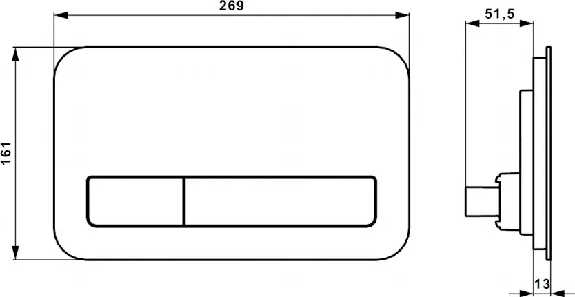 Кнопка смыва Villeroy & Boch Viconnect 922400RA серая глянцевая Sancos — официальный сайт