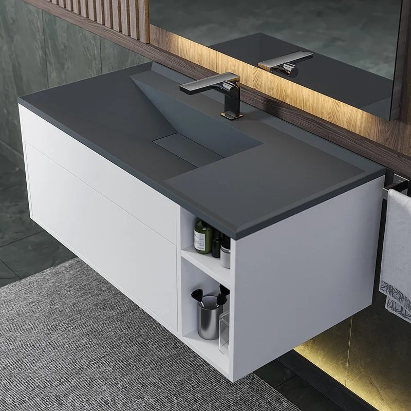 Мебельная раковина Uperwood Lotus Quartz 100 бетон Sancos — официальный сайт