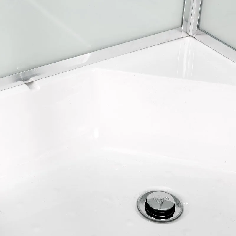 Душевая кабина DTO D279S LED (90х90х220), средний поддон (27 см), профиль хром, стекло матовое (4 мм Sancos — официальный сайт