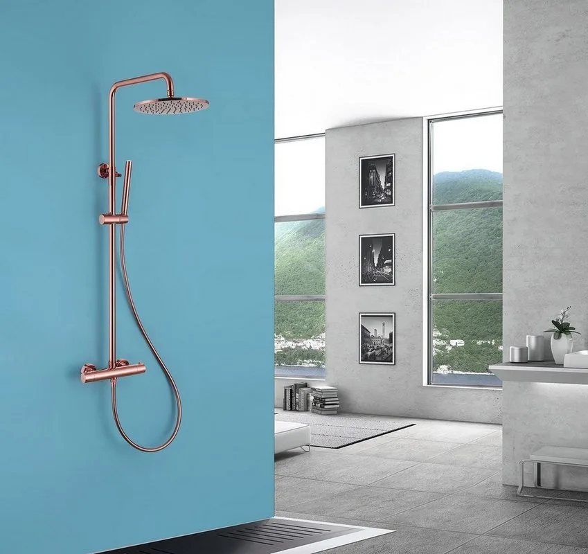 Душевая стойка Abber Wasser Kreis AF8160RG, розовое золото Sancos — официальный сайт