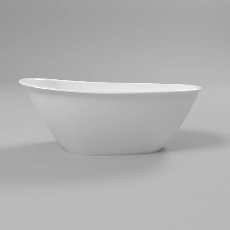 Ванна из искусственного камня WHITECROSS Spinel B 155x75 см, отдельностоящая, белая, овальная, с дон Sancos — официальный сайт